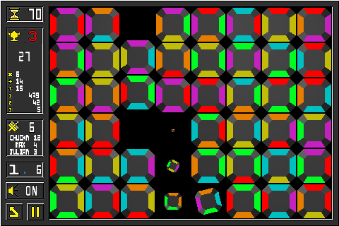 The combination selected in the previous image has been destroyed.